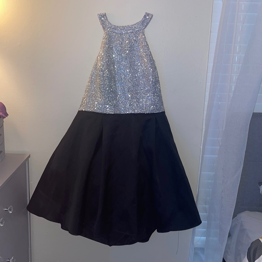 Sparkly No Shoulder, Back Out Dress